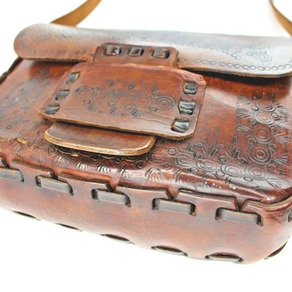 Women's Vintage Brown Handmade Leather Messenger, Shoulder, Satchel Handbag